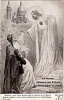 France blesses his children before the Sacred Heart of Jesus, solomko