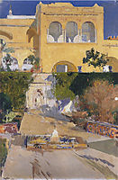 Afternoon sun at the Alcázar of Seville, 1910, sorolla