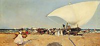 Arrival of the Boats, 1898, sorolla