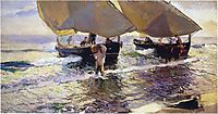 The arrival of the boats, 1907, sorolla