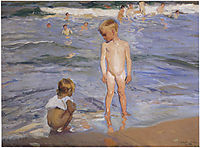 Children bathing in the afternoon sun, 1910, sorolla