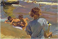 Children on the Beach, Valencia, 1916, sorolla