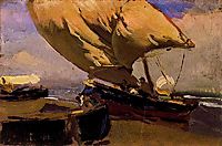 Dragging the trawler, 1904, sorolla