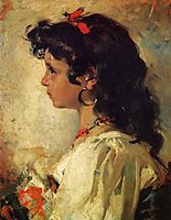 Head of an Italian Girl, 1886, sorolla