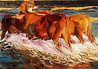 Oxen in the sea, study for “Sun of afternoon”, sorolla
