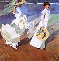 Promenade by the Sea, 1909, sorolla