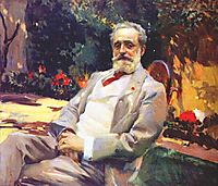Raimundo de Madrazo in his Paris garden, 1906, sorolla