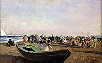 Valencia Beach. Fisherwomen., 1919, sorolla