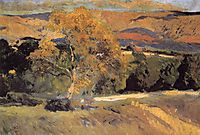 The Yellow Tree, La Granja, 1906, sorolla