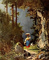 Girl with goat, 1861, spitzweg