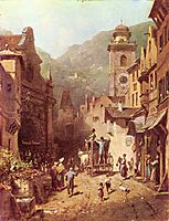 The visit of the father, c.1870, spitzweg