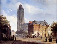A Cathedral On A Townsquare In Summer, 1846, springer