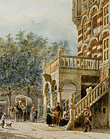 Figures on the Bank in Deventer, 1888, springer