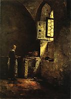 A Corner in the Old Kitchen of the Mittenheim Cloister, 1883, steele
