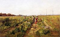In the Berry Field, 1890, steele