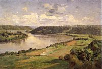 The Ohio river from the College Campus, Honover, 1892, steele