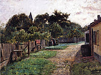 Village Scene, c.1885, steele