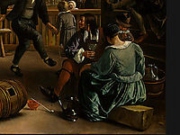 Dancing couple(detail), 1663, steen