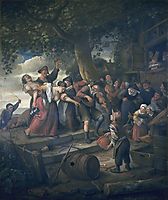 Drunk woman, steen