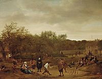 Farmers to skittles, 1655, steen