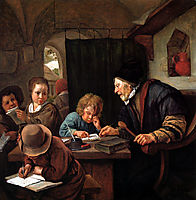 School teacher, c.1668, steen