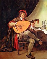 Self-portrait with a lute, steen