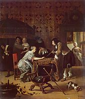 Tric Trac Players, 1667, steen