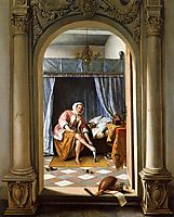 Woman at Her Toilet, 1663, steen