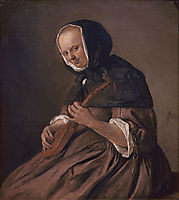 Woman playing the sistrum, c.1662, steen