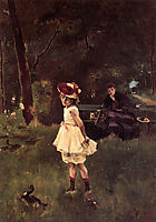 Girl with Duck, 1893, stevens