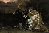 Mother and Children, 1887, stevens