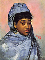 Young Woman In Blue, 1877, stewart
