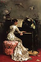 Young Woman at Piano, 1878, stewart