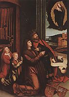 St. Ladislas Presents Wladislav II and His Sons to the Virgin, 1512, strigel