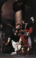 St. Augustine Washing the Feet of Christ, 1629, strozzi