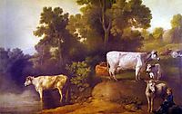 Cattle by a Stream, stubbs