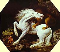Horse Attacked by a Lion, 1765, stubbs