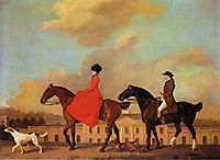 John and Sophia Musters riding at Colwick Hall, 1777, stubbs