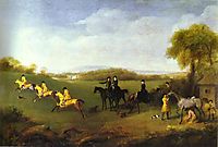 Racehorses Belonging to the Duke of Richmond Exercising at Goodwood, 1761, stubbs