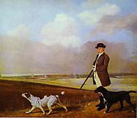 Sir John Nelthorpe, 6th Baronet out Shooting with his Dogs in Barton Field, Lincolnshire, 1776, stubbs