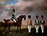 Soldiers of the 10th Dragoon Regiment, 1793, stubbs