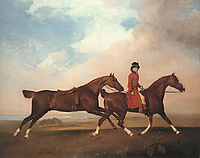 William Anderson with two saddle-horses, 1793, stubbs