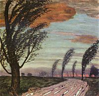 Landscape with storm, c.1920, stuck