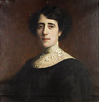 Portrait of a Lady with lace collar, stuck