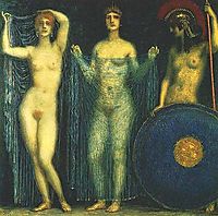 The three goddesses Hera, Aphrodite, Athena, stuck
