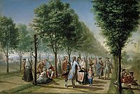 El paseo de las Delicias, en Madrid, 1785, subias