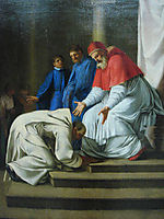 Saint Bruno the feet of Pope Urban II, 1648, sueur