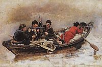 Cossacks in boat (Study to , surikov
