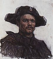 The head of soldier-drummer, 1898, surikov