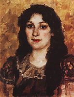 Portrait of E. A. Surikova, surikov